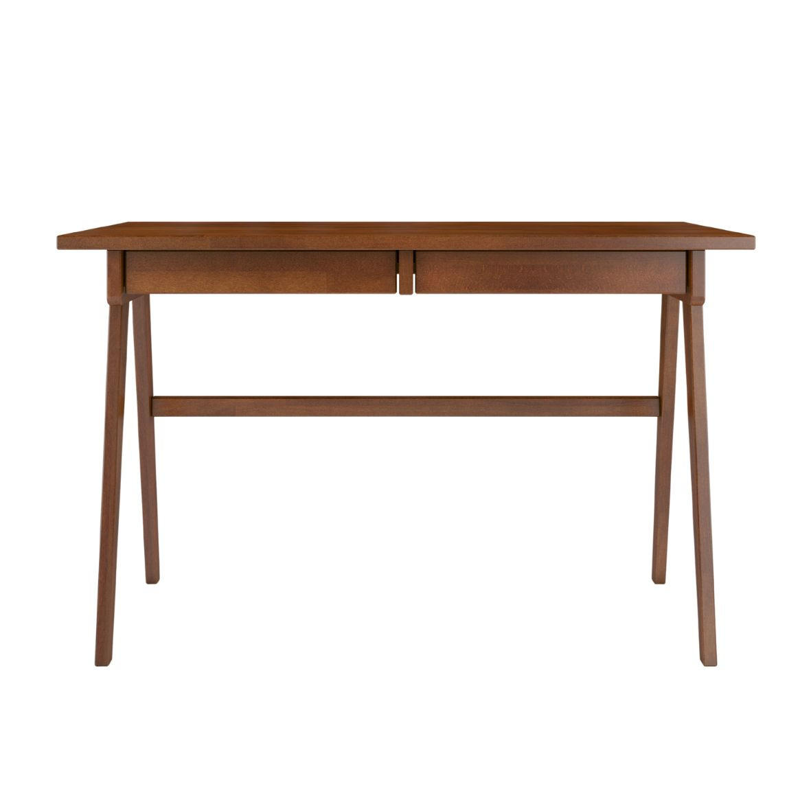 SCHREIBTISCH Edda, 120/65/75 cm in Nussbaumfarbe, Buchenholz - Walnussfarben, Holz/Buchenholz (65/120/75.5cm) - Visby