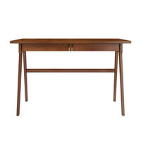 SCHREIBTISCH Edda, 120/65/75 cm in Nussbaumfarbe, Buchenholz - Walnussfarben, Holz/Buchenholz (65/120/75.5cm) - Visby