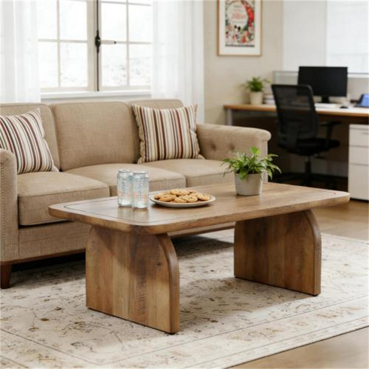 COUCHTISCH Bauernhaus-Stil, Holzoptik braun, 120x60x50 cm - Braun, Holzwerkstoff (60/120/50cm) - Blomus
