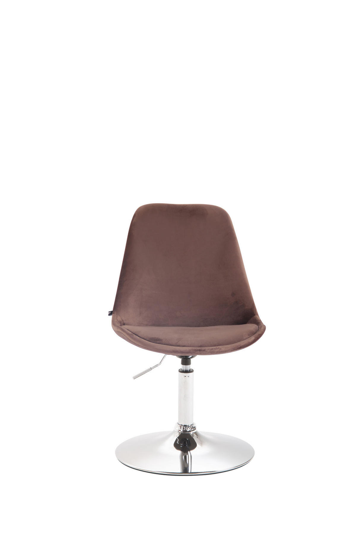 ESSZIMMERSTUHL Samt braun - Chromfarben/Braun, Textil/Metall (48/76/57cm) - CLP