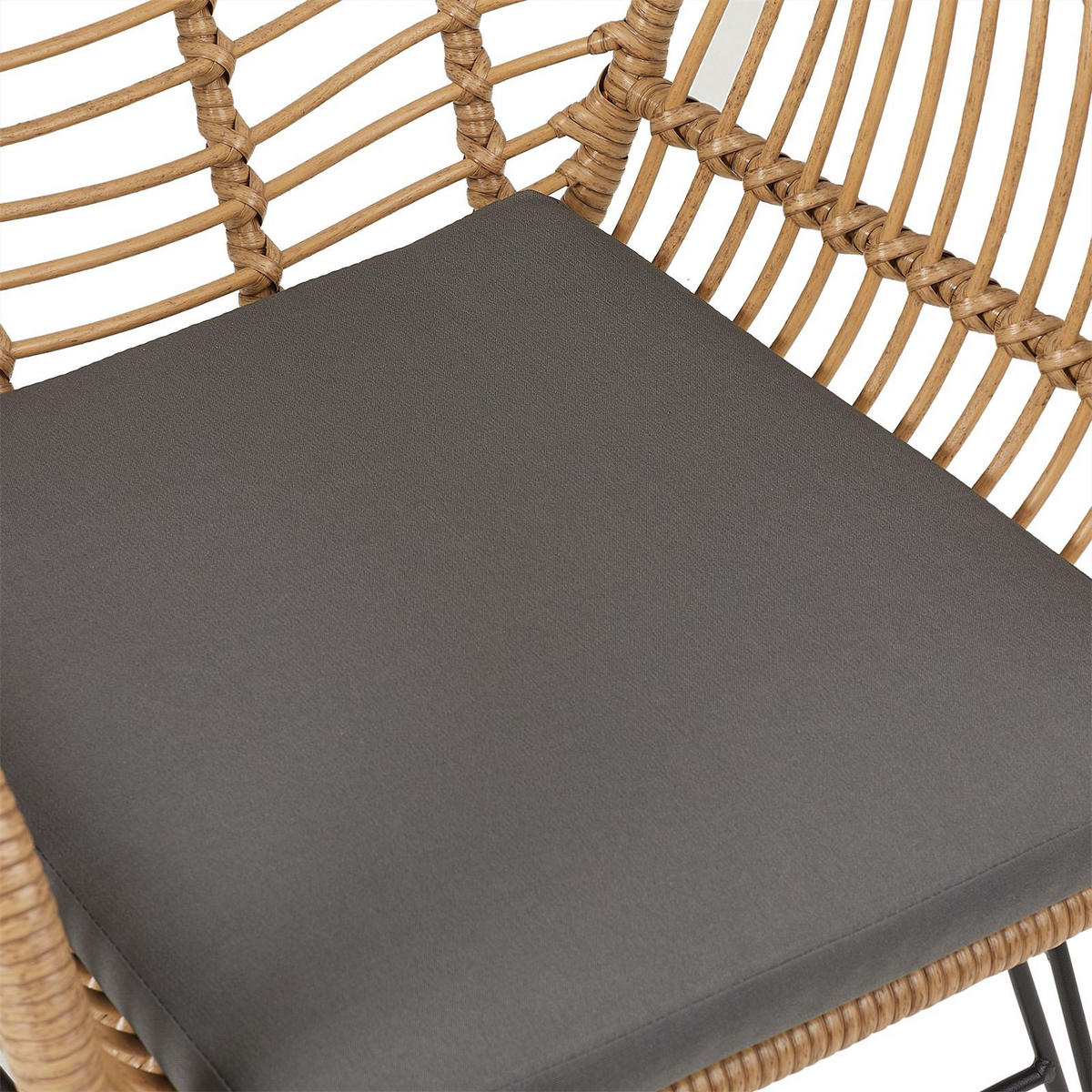 GARTENSTUHL PARAMO - Braun, Textil/Metall (60/80/57cm) - IDIMEX