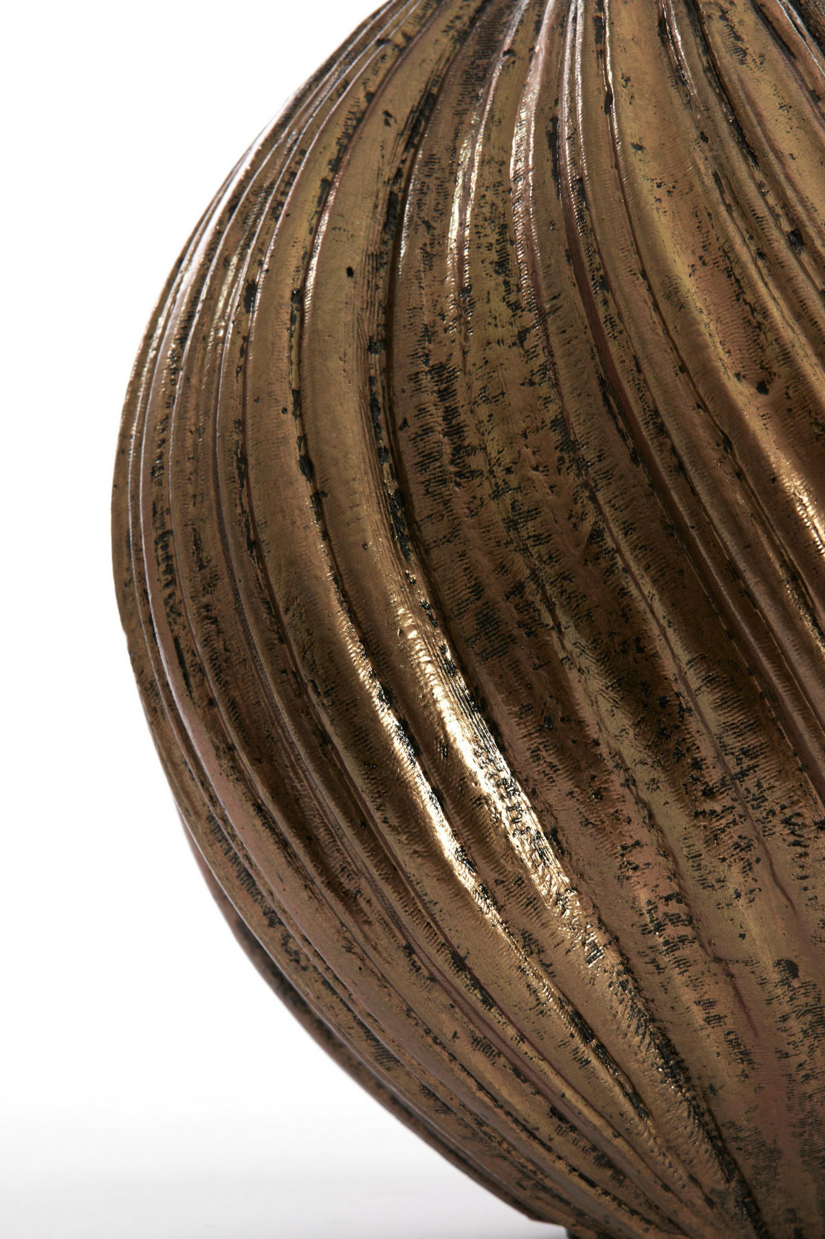 VASE Yatung Bronze Ø34/32 cm - Bronzefarben, Stein (32cm) - Light & Living