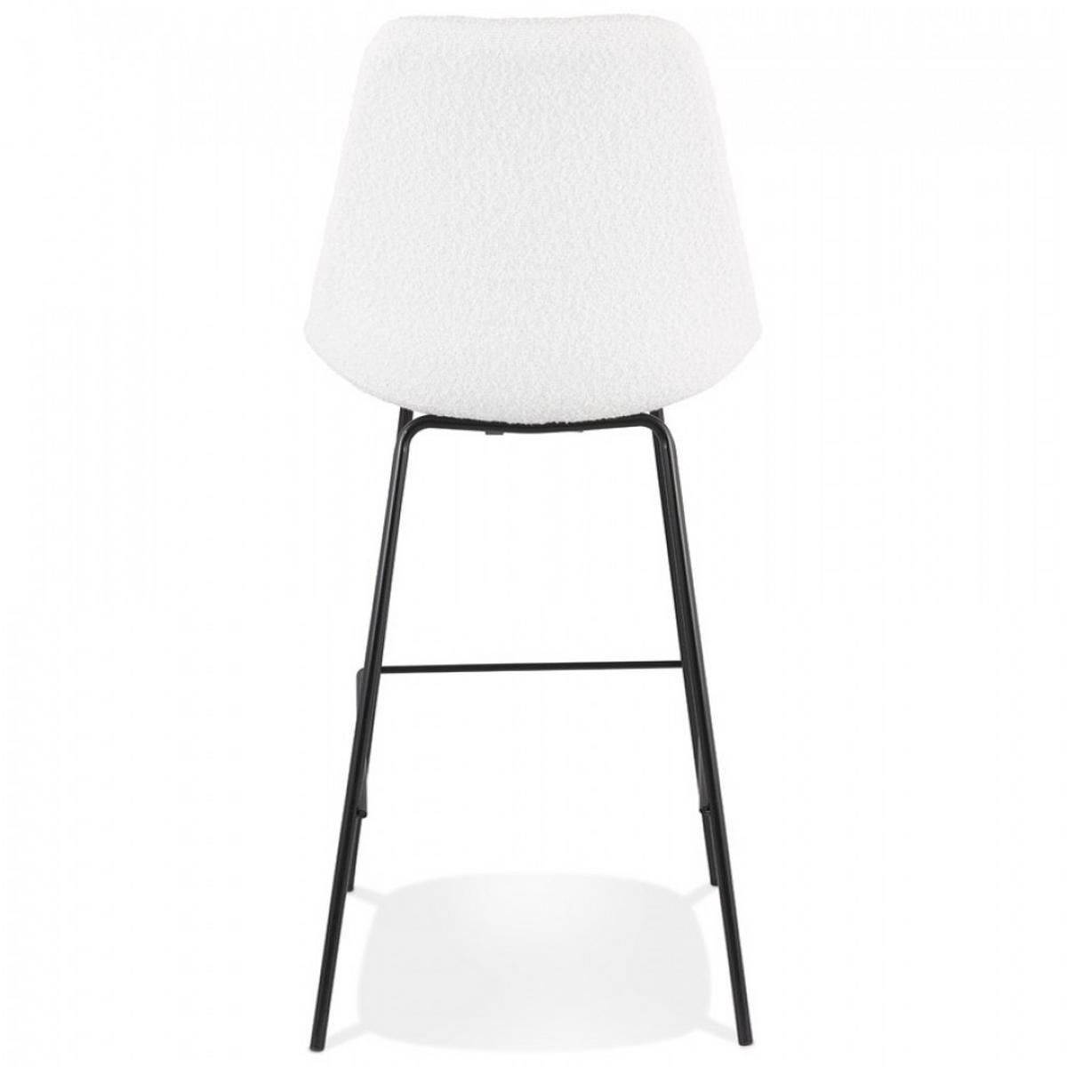 BARHOCKER Weiß 45x115x49cm - Schwarz/Weiß, Textil/Metall (45/115/49cm) - AlterEgo