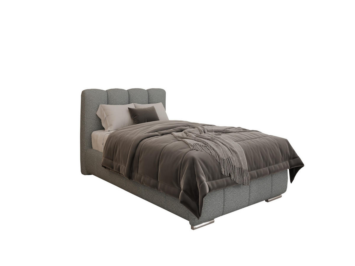POLSTERBETT Zaira 100x200cm – Elegantes Polsterbett für modernen Wohnstil , ohne matratze, Blaugrau - Blaugrau, Holz (100/200cm) - Panda Möbel