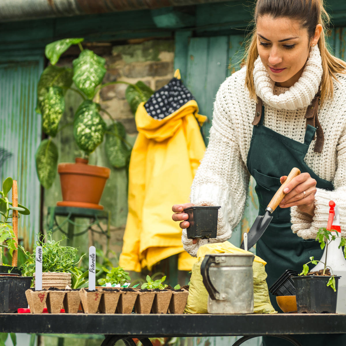 200XANZUCHTTÖPFE - Hellbraun, Papier/Kunststoff (22/5.5/8.5cm) - Relaxdays