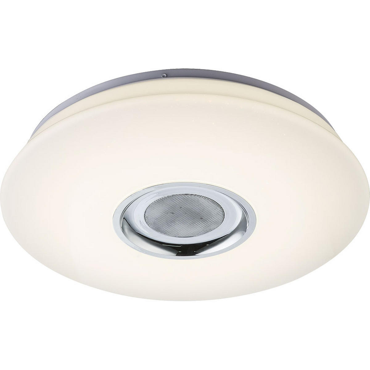 LED DECKENLEUCHTE Weiß mit Bluetooth und Lautsprecher - Weiß, Kunststoff (40/40/7.8cm) - Globo Lighting