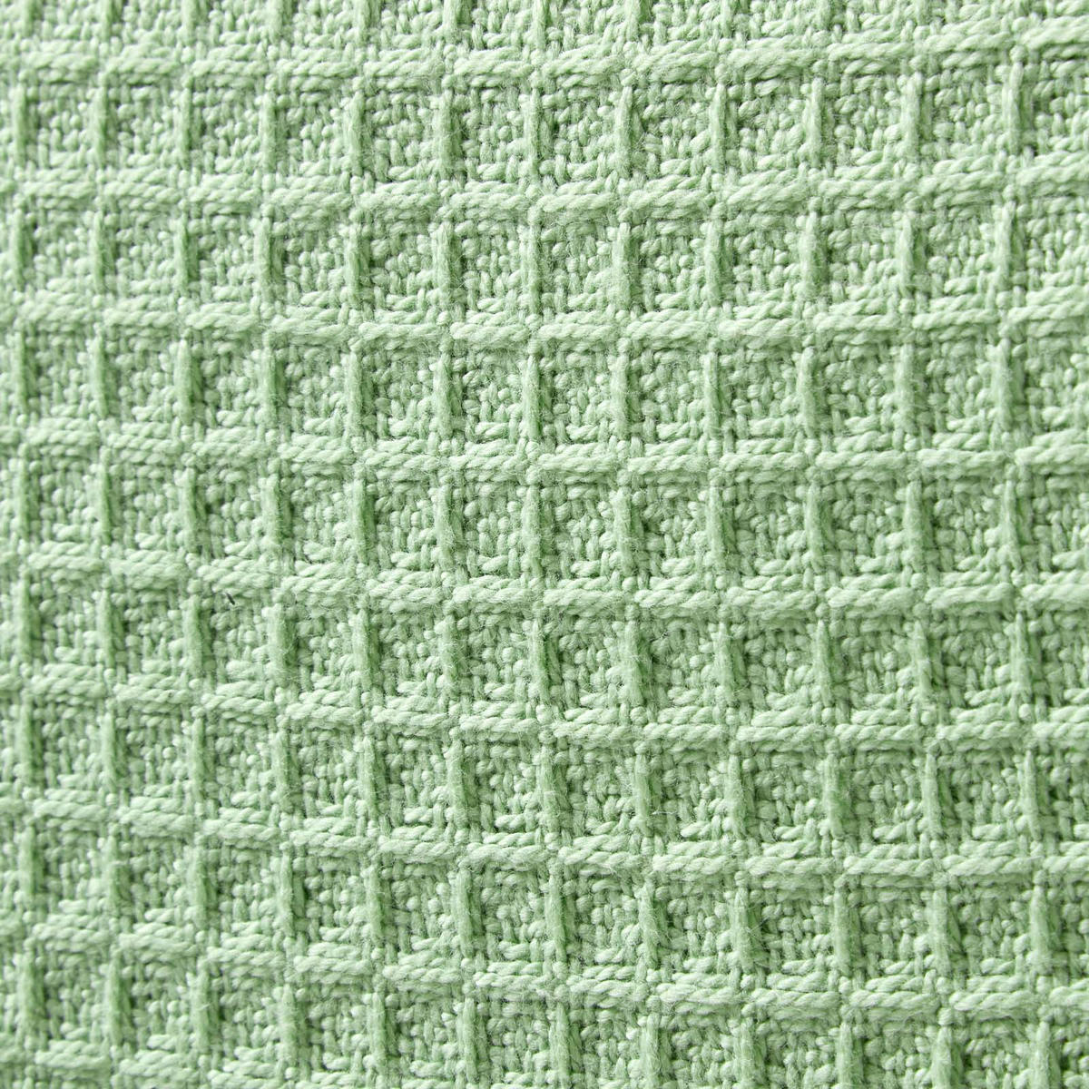 BABYDECKE Waffelpiqué 125/150 cm, Bio-Baumwolle - Grün, Textil (125/150cm) - Homescapes