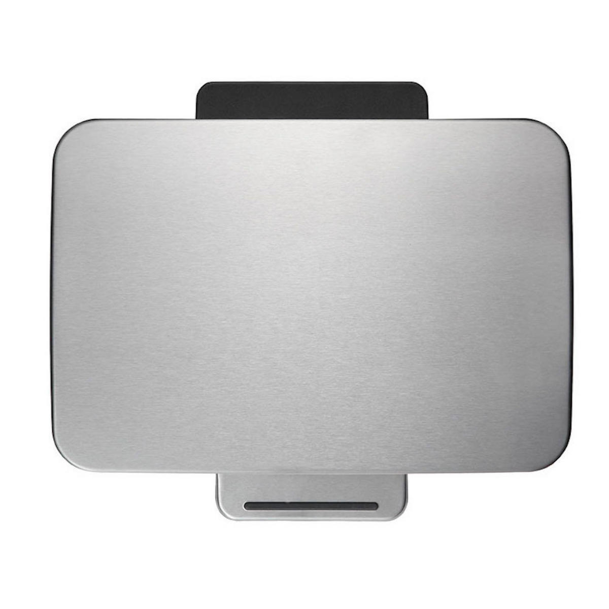 MÜLLEIMER Stilvoller Rechteckiger Mit Extra Breitem Pedal 12 Liter 36 x 29,6 x 26,4 cm Schwarz Deckel Edelstahl - Schwarz, Metall (29.6/36/26.4cm) - PROREGAL