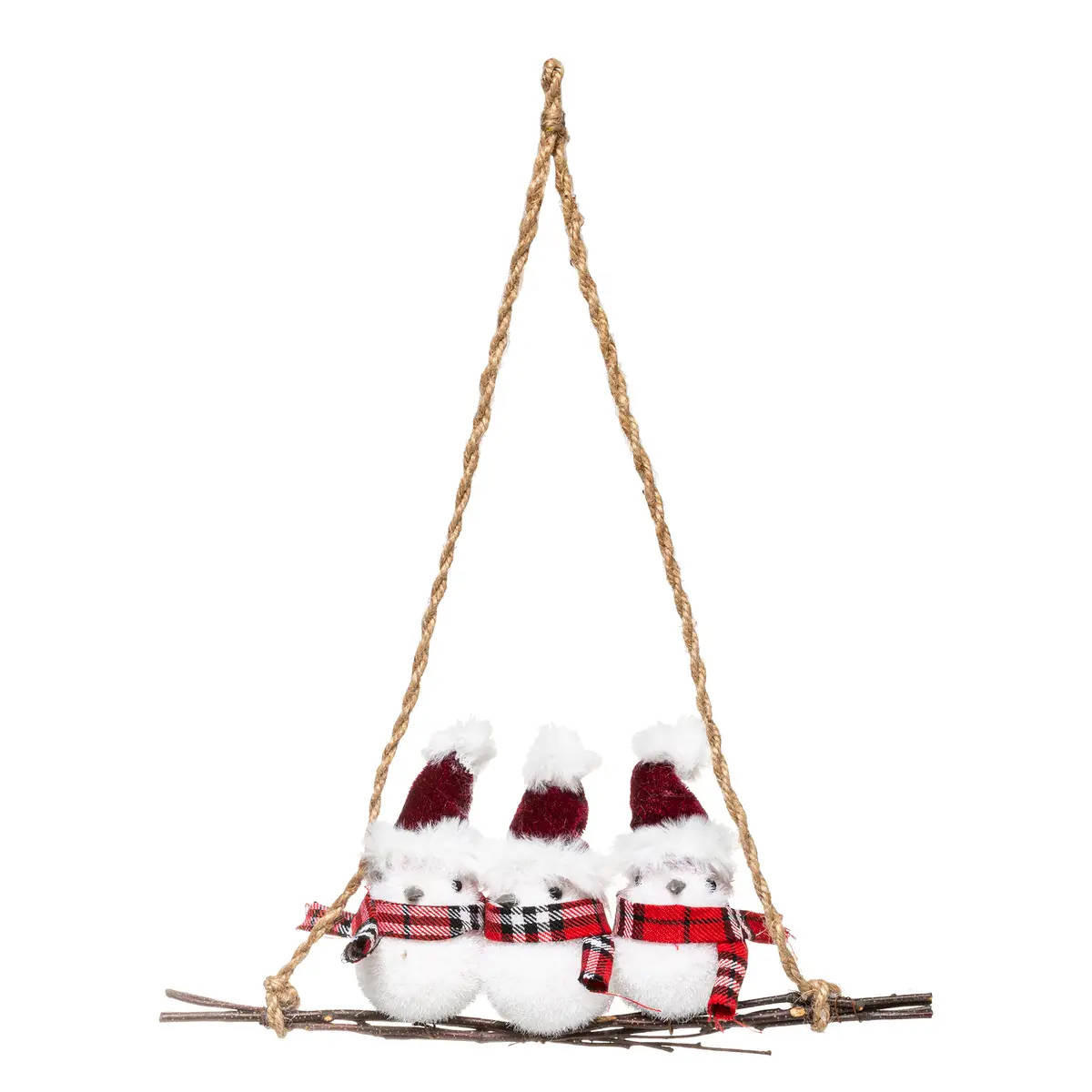 HÄNGEDEKO Schneemänner auf Ast - Multicolor, Kunststoff (5/35/28cm) - Atmosphera Createur d´interieur