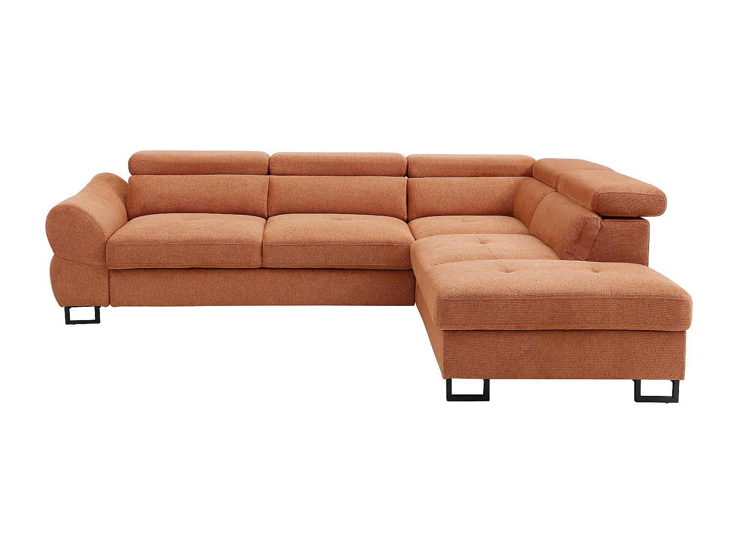 SCHLAFSOFA - 5 Personen - stoff - terracotta Vaverdo - Terracotta, Textil (272/76/230cm) - Vente-Unique