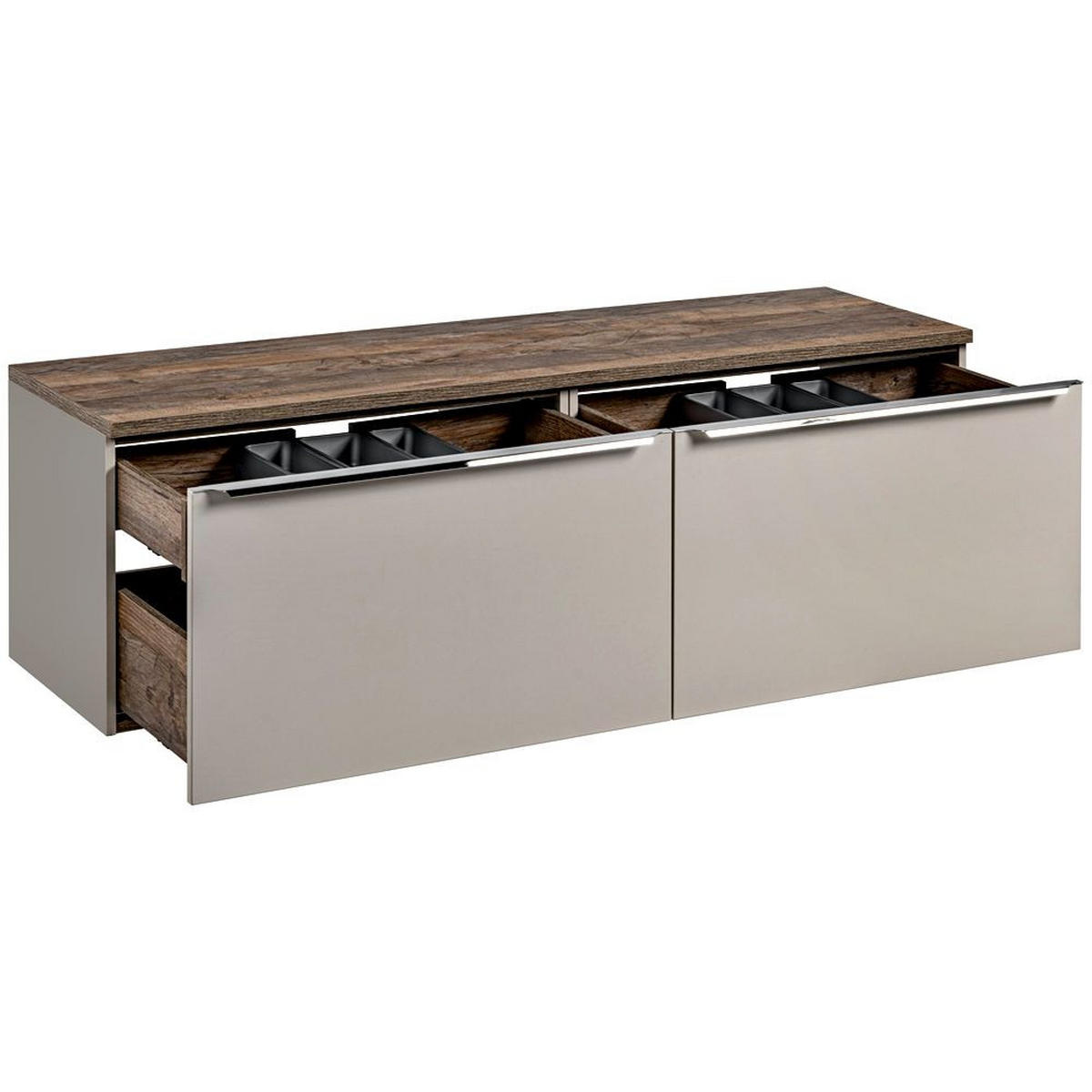 WASCHBECKENSCHRANK Puebla-56 - Beige, Holzwerkstoff (160/49/46cm) - Lomado