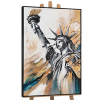 GEMÄLDE Licht der Freiheit Schattenfugenrahmen Schwarz 120x80 cm - Schwarz, Holz (120/80cm) - YS-art gallery