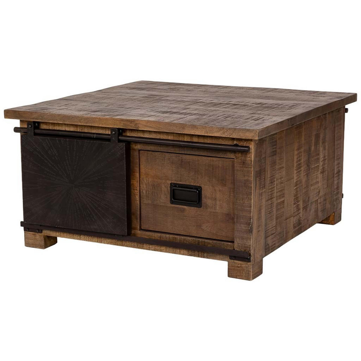 COUCHTISCH aus holz 90x90x46cm - Braun, Holz (90/90/46cm) - Wanderlust