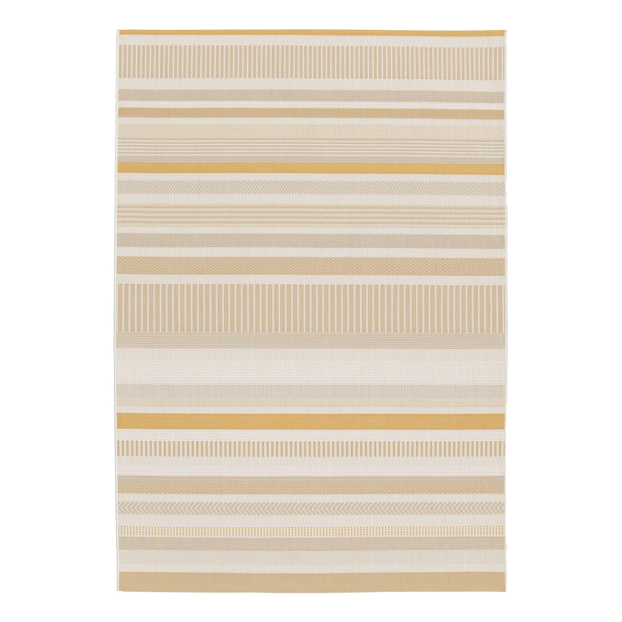 TEPPICH für Innen- und Außenbereich gestreift gelb - Gelb, Textil (160/230cm) - AFK Living