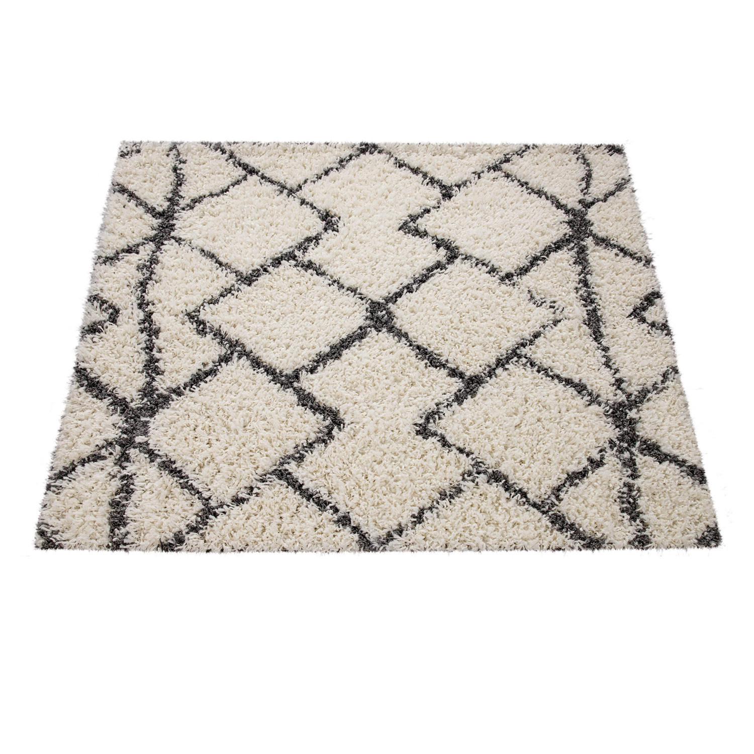 HOCHFLORTEPPICH 150/150 cm Kalmar 450 - Anthrazit, Textil (150/150cm) - Paco Home