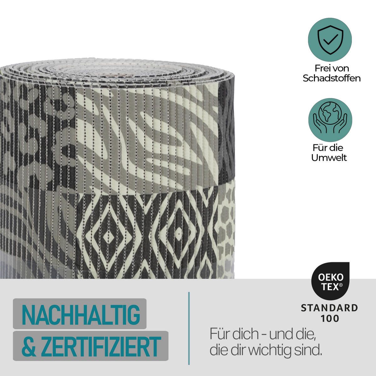 SCHUTZUNTERLAGE Weichschaum auf Rolle 0,8x15 m Patchwork - Braun, Kunststoff (80/1500cm) - Bestlivings