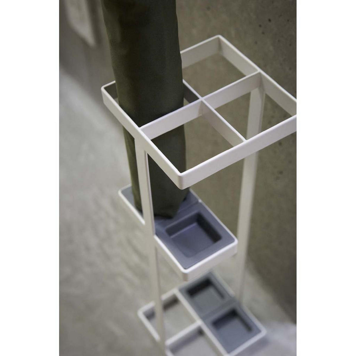 SCHIRMSTÄNDER Tower 7639 Weiß Metall 36/11/11 cm - Weiß, Metall (11/36/11cm) - Yamazaki