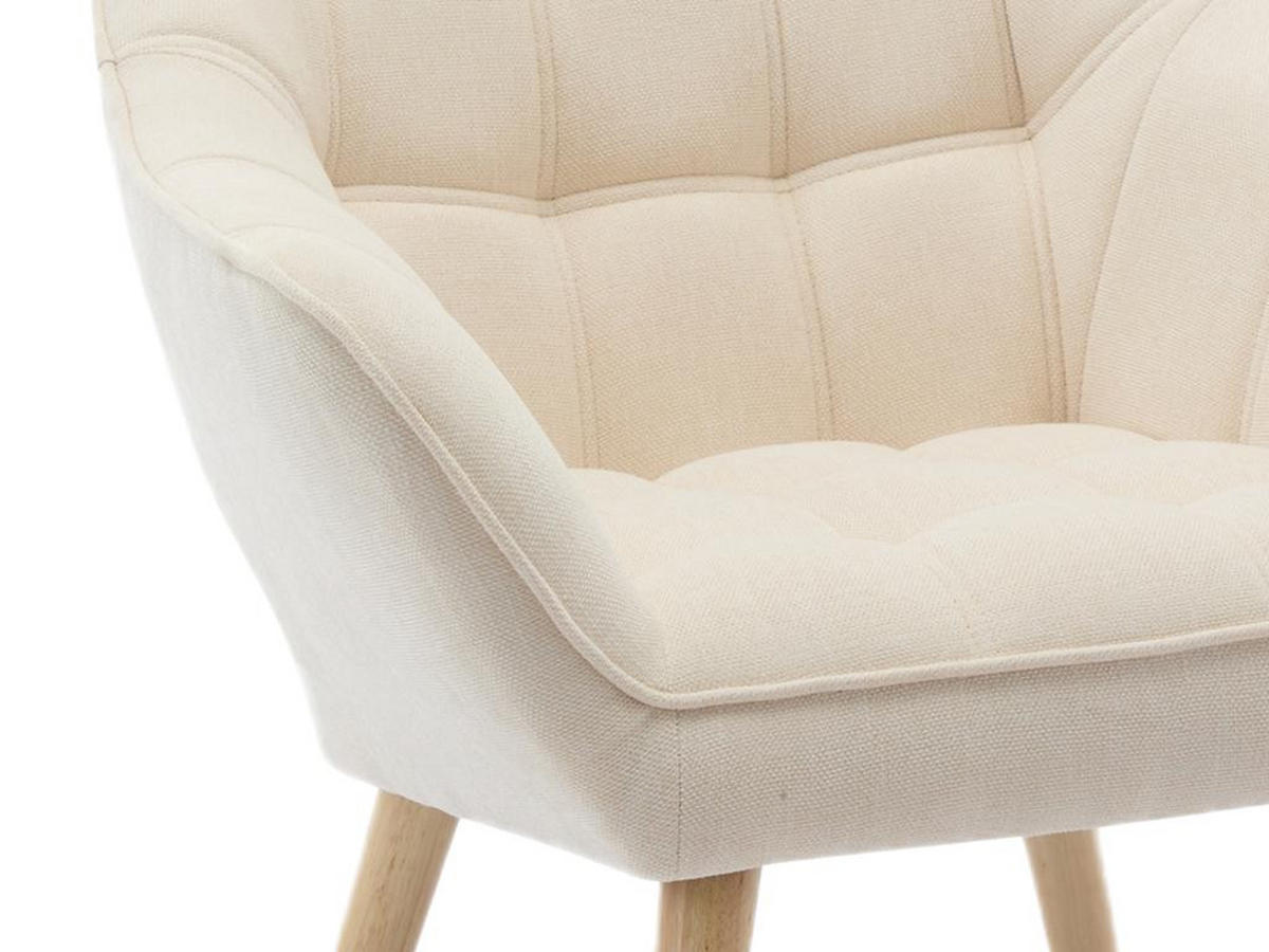 SESSEL - Stoff - Beige - CASERTA - Beige, Textil (73/77/82cm) - Vente-Unique