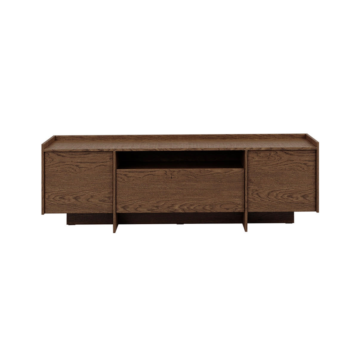 TV-MÖBEL Japandi Dunkles Holz - Braun, Holzwerkstoff (175/57/38cm) - Petits-meubles
