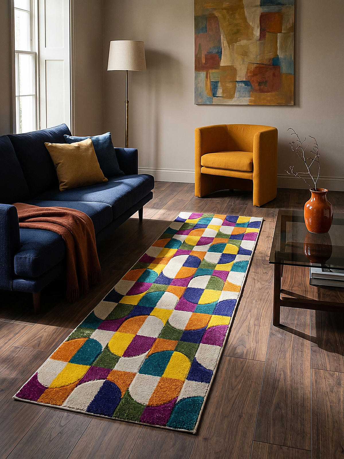 TEPPICH QUAGGY, geometrisch, Bunt, 66 x 300 cm - Multicolor, Textil (300/66cm) - KADIMA DESIGN