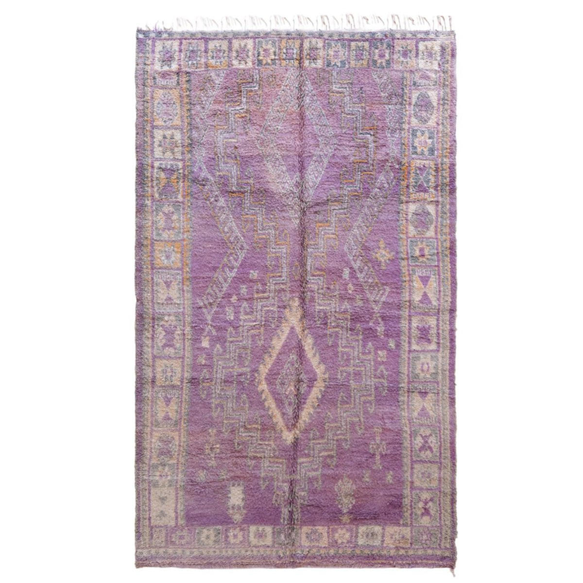 BERBERTEPPICH aus reiner Wolle 203x 333 cm - Lila, Naturmaterialien (203/333cm) - AFK Living