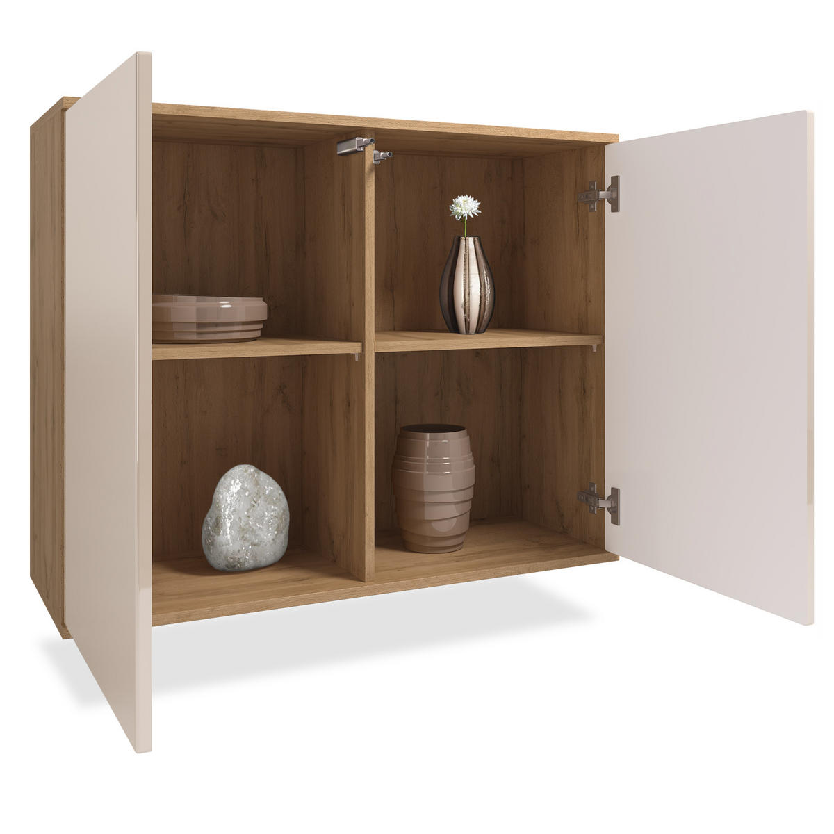 KOMMODE Skadu Schwarz Hochglanz - Schwarz Hochglanz, Holzwerkstoff (92.5/73.5/35cm) - Vladon