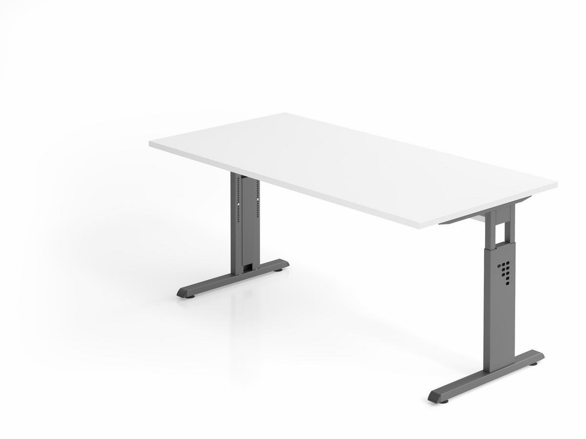 BÜROMÖBEL Solido in Weiß 7 teilig - Weiß, Holzwerkstoff (120/80/200cm)