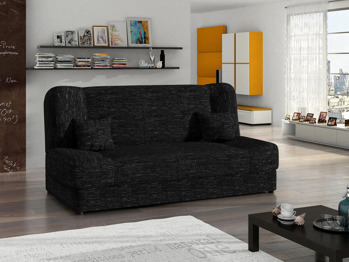 SCHLAFSOFA Jonas - Anthrazit, Holz/Textil (195/86/87cm)