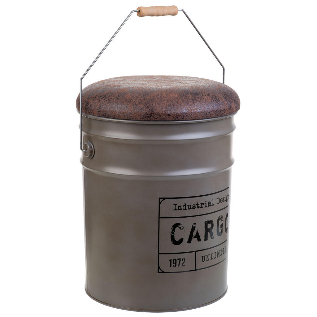 Wanderlust Hocker Grau 40x31x35 cm