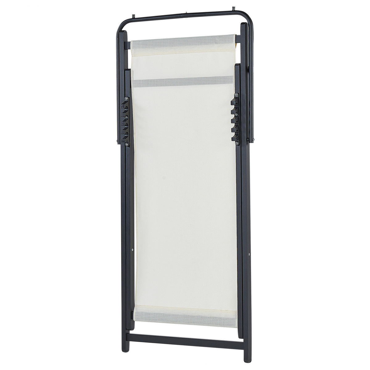 GARTENSTUHL Beige Locri II - Beige/Schwarz, Metall (60/79/95cm) - Beliani