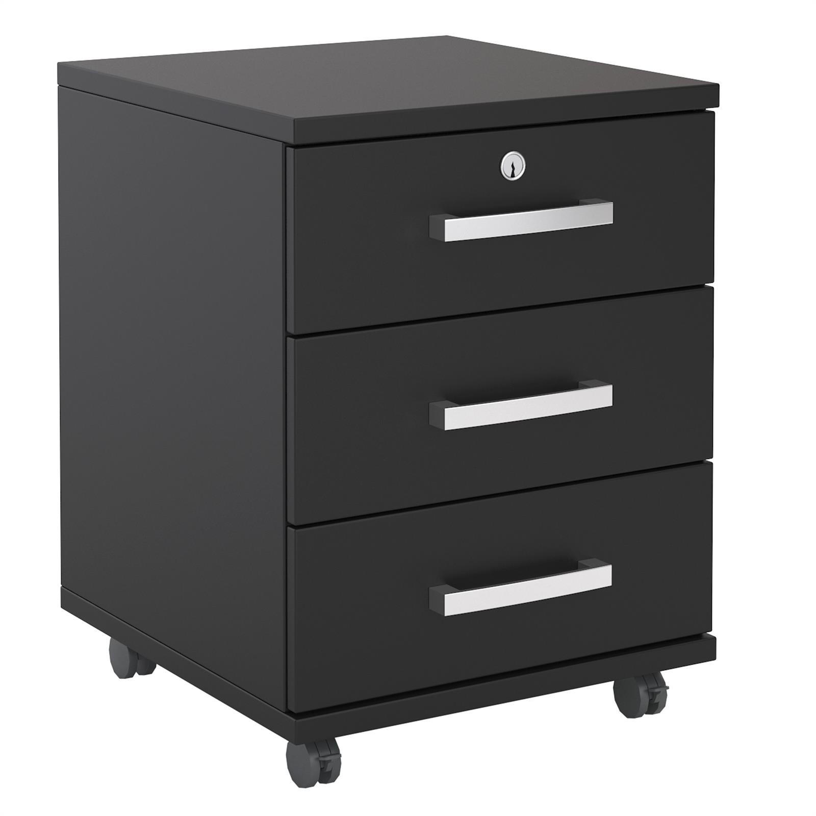 ROLLCONTAINER VANCOUVER - Schwarz, Holzwerkstoff (44/58/45cm) - CARO-Möbel