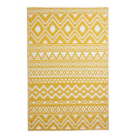 OUTDOORTEPPICH Anna mit Ethno-Muster 120/180 cm - Gelb, Kunststoff (120/180cm) - Homescapes