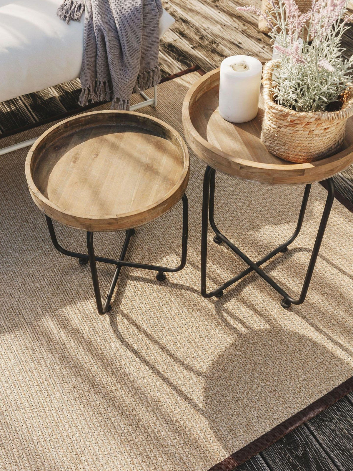 OUTDOORTEPPICH Nandi Beige 90x130 cm - Beige, Textil (90/1cm) - KUNSTLOFT