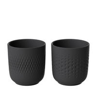 BECHER Manufacture Collier Noir 290 ml 2er Set - Schwarz, Keramik (0.29L) - Villeroy & Boch