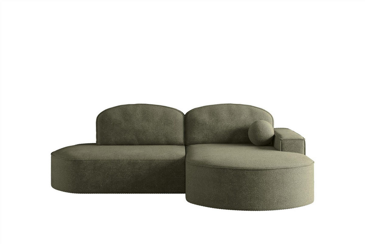 ECKSOFA Girona Mit Schlaffunktion - Grün, Holzwerkstoff/Textil (278/179cm) - Fun Möbel