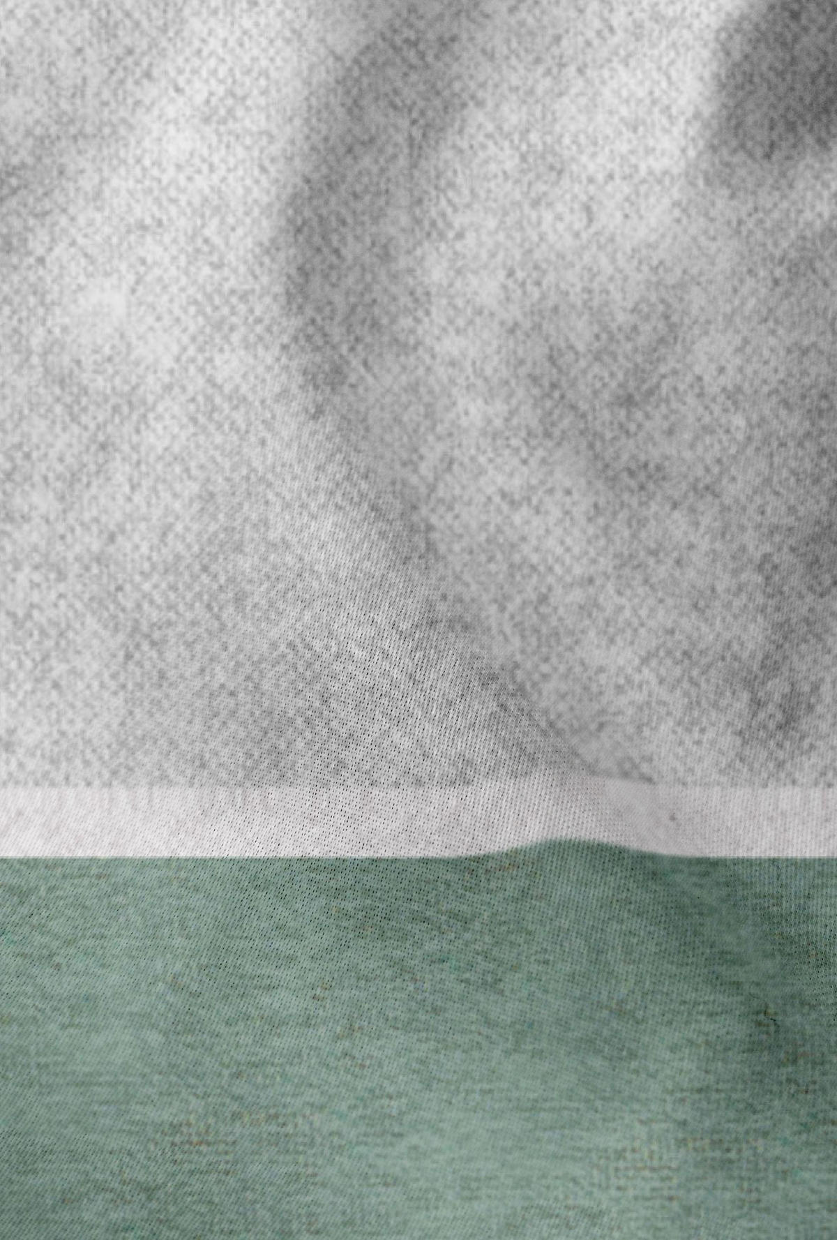 BETTWÄSCHE-GARNITUR Premium Melange Blockstreifen fichte, 155x220 cm + 80x80 cm - Dunkelgrün, Textil (155/220cm) - biberna
