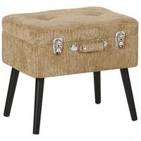 HOCKER Mallard 36/52/46 cm - Beige, Textil (52/46/36cm) - Beliani