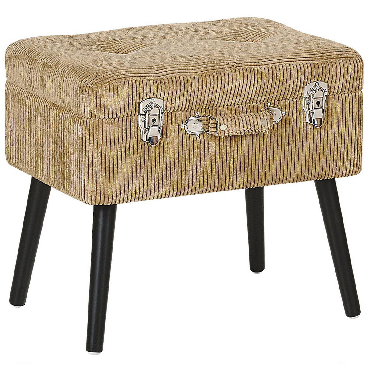 HOCKER Mallard 36/52/46 cm - Beige, Textil (52/46/36cm) - Beliani