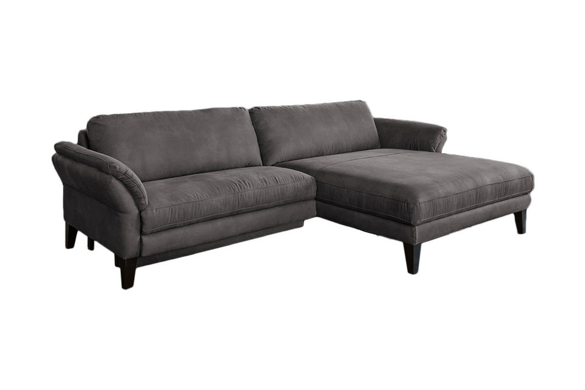 ECKSOFA MIT MOTORISCHER RELAXFUNKTION MALTA Anthrazit Webstoff - Anthrazit/Schwarz, Buchenholz/Textil (302/175cm) - KAWOLA