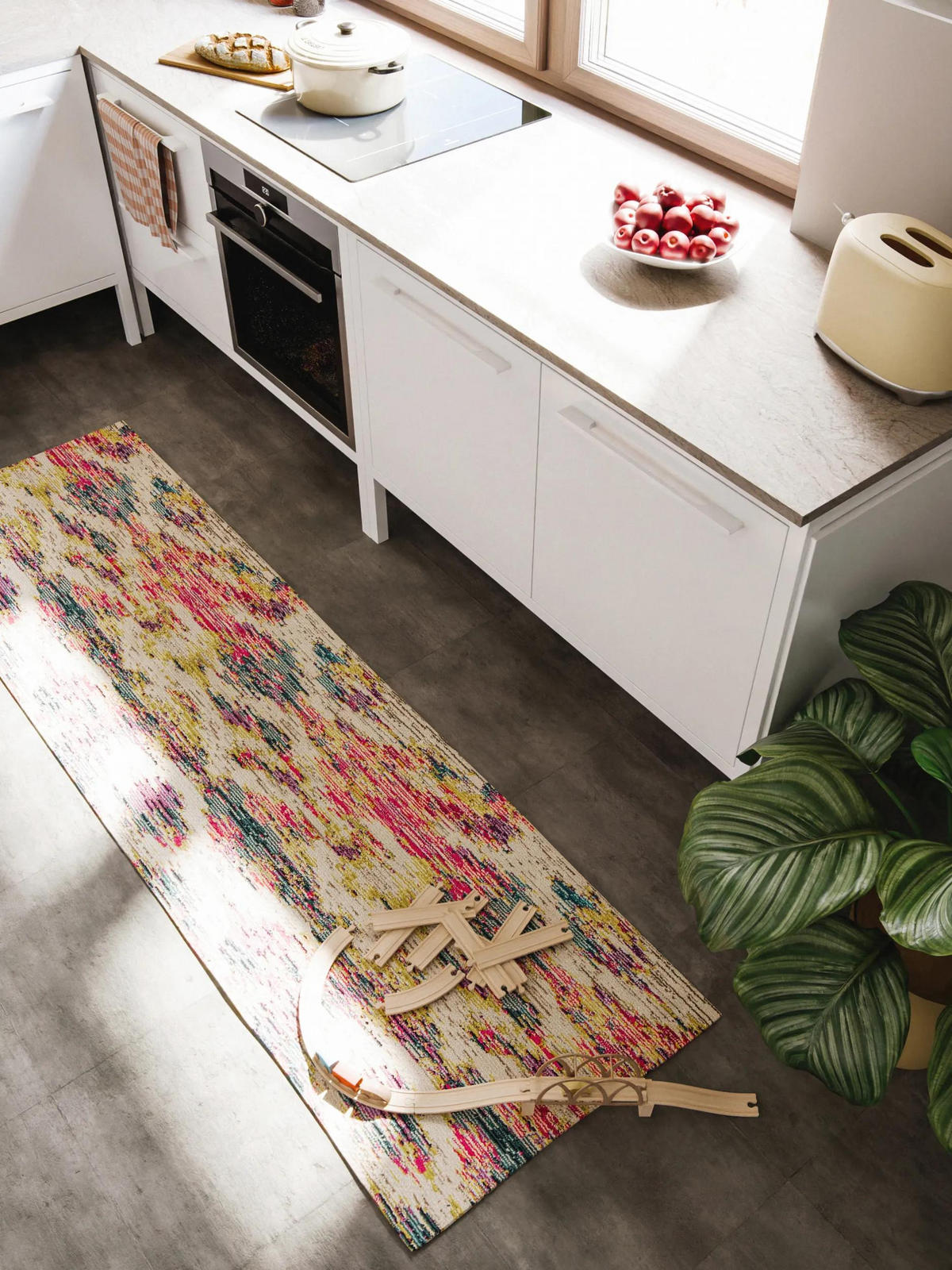 LÄUFER Casa Multicolor 70/240 cm - Multicolor, Naturmaterialien/Textil (70/240cm) - benuta