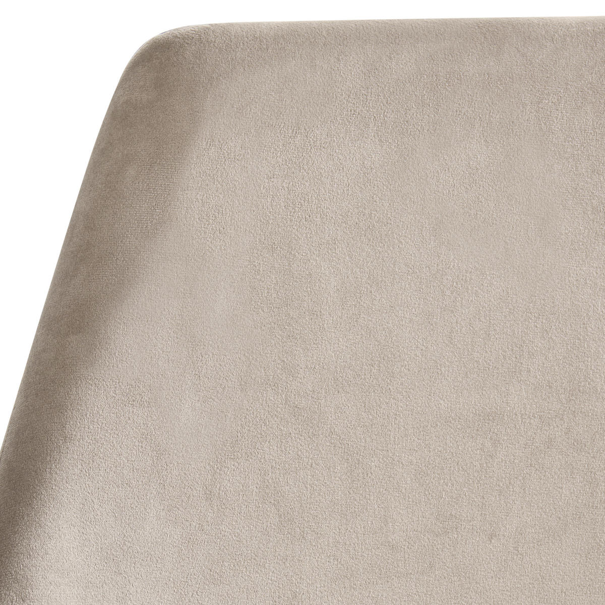 BÜROSTUHL Samtstoff Taupe Wellston - Taupe, Textil/Metall (55/80/55cm) - Beliani