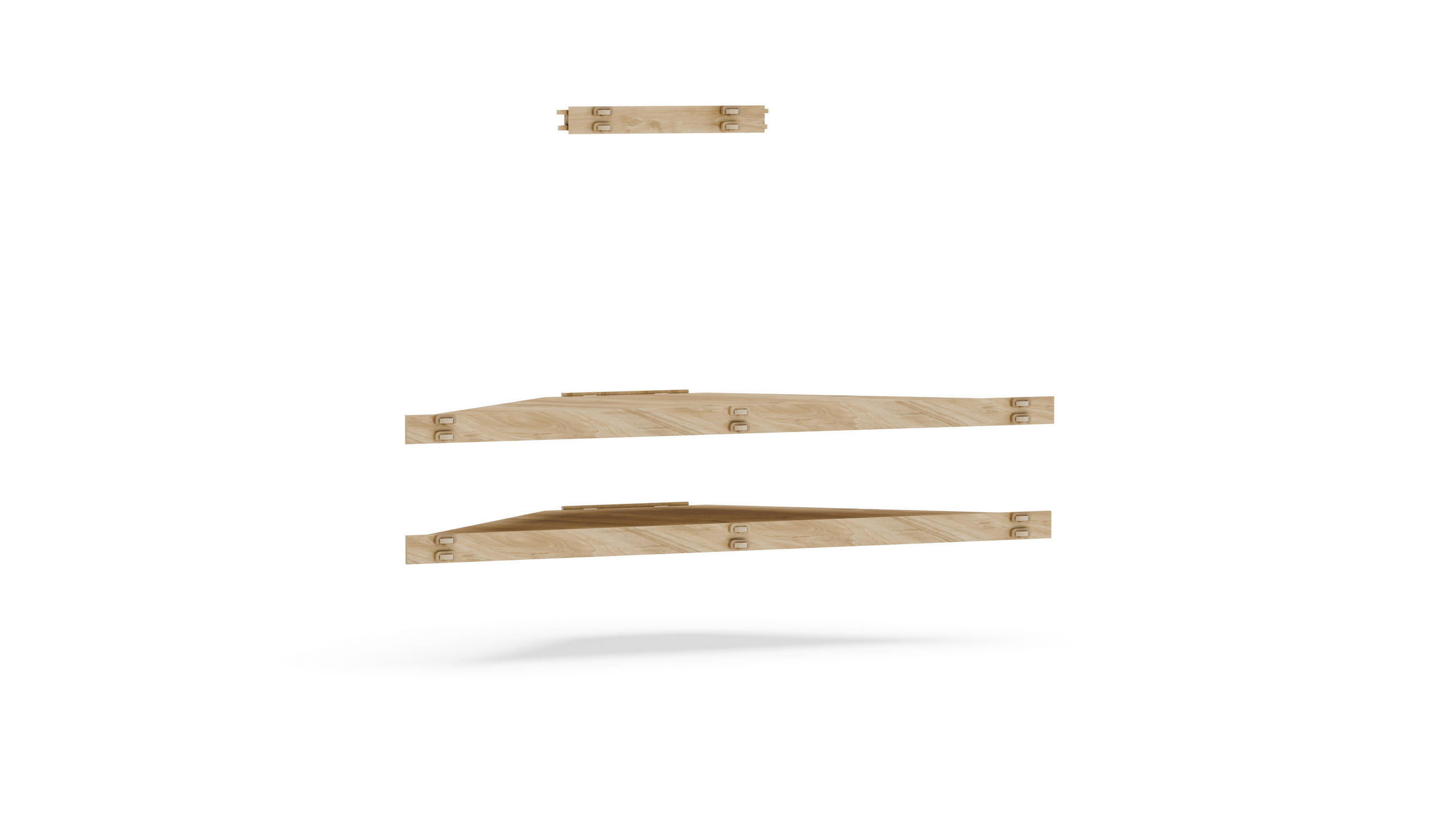 TV-ELEMENT Mensi Eiche - Naturfarben, Holzwerkstoff (120/5/49cm) - Decorotika