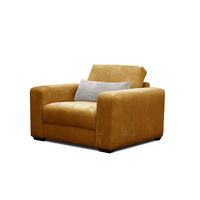 SESSEL OLI in Cordstoff safran - Gelb, Holz/Textil (130/91/108cm) - Courtois Laville