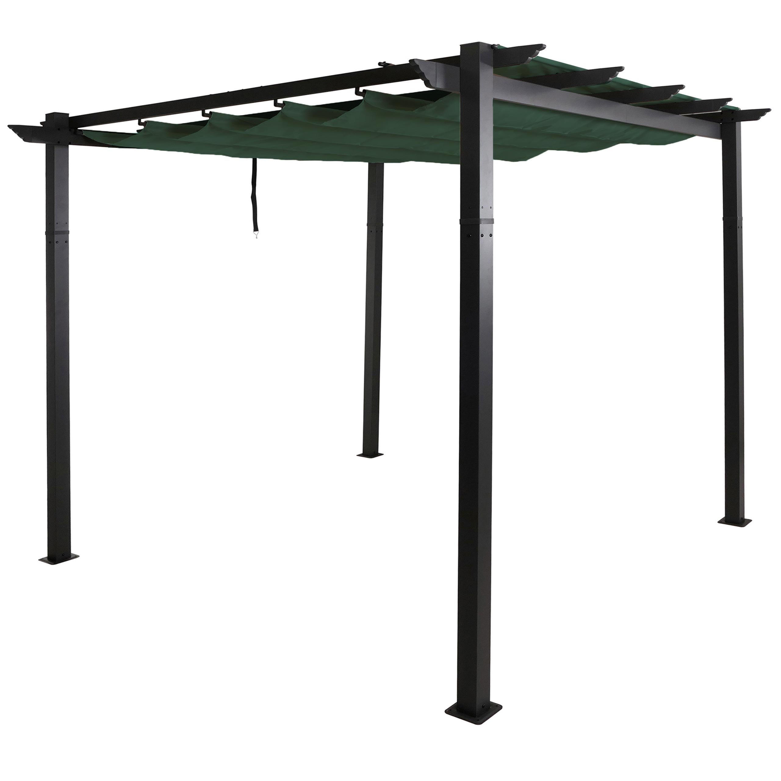 PERGOLA Aluminium 3x3m Grün - Grün, Metall (300/240/300cm) - BERLINLODGE
