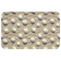 WC PŘEDLOŽKA Mušle - Písek - Námořní 80x50 cm - písková barva, textil/plast (80/1cm) - OnlyWow