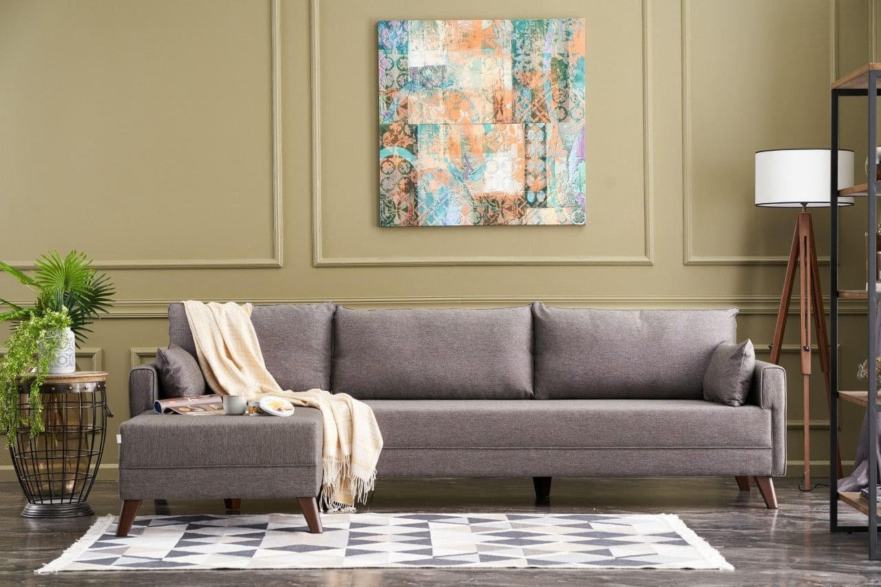 Thumbnail - myHomelando Ecksofa, Taupe, Textil, Echtholz, Uni, 4-Sitzer, Füllung: Kaltschaum,Schaumstoff,Schaumstoff, L-Form,L-Form,...