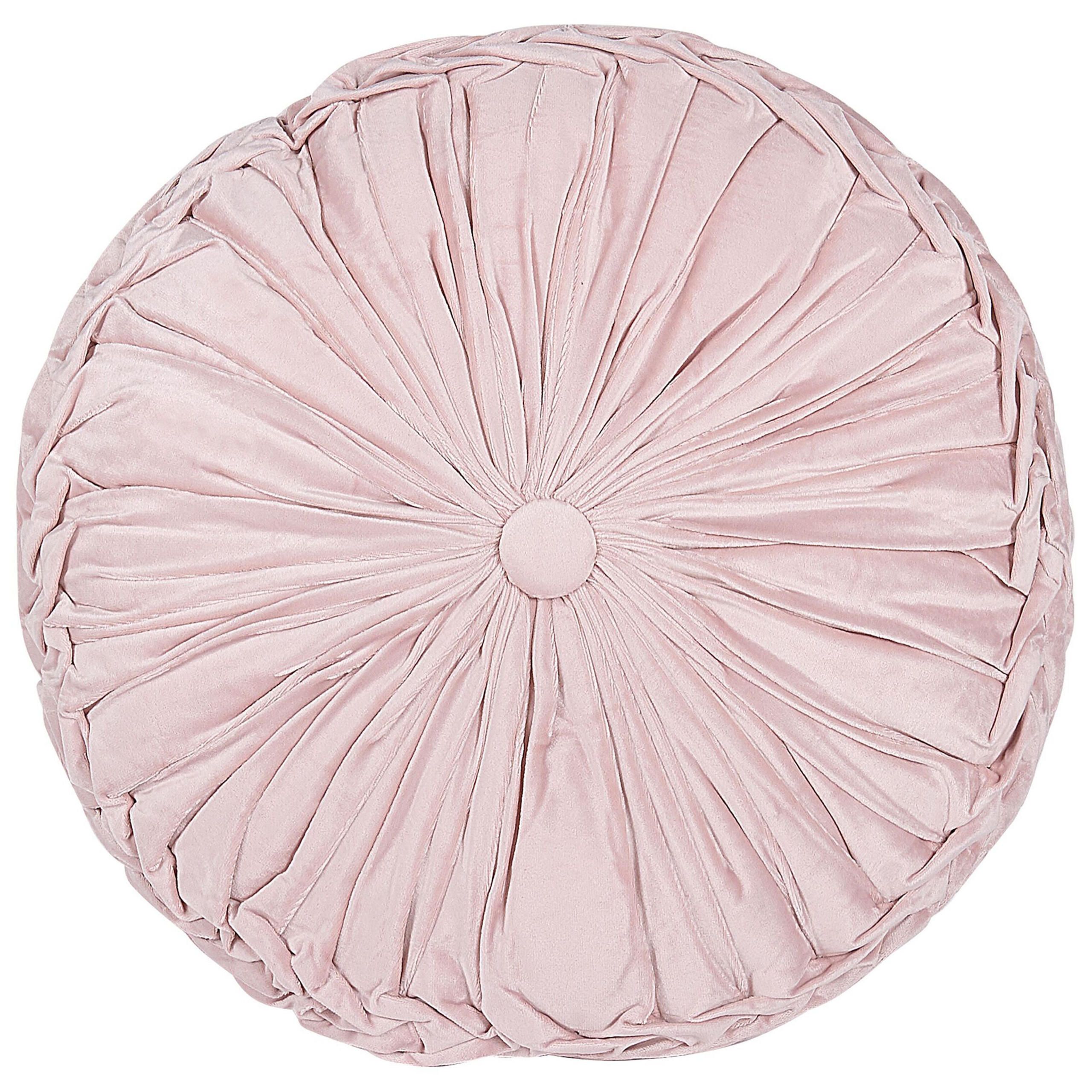 DEKOKISSEN Pastellrosa 40/40 cm Udala - Pink, Textil (40/40cm) - Beliani