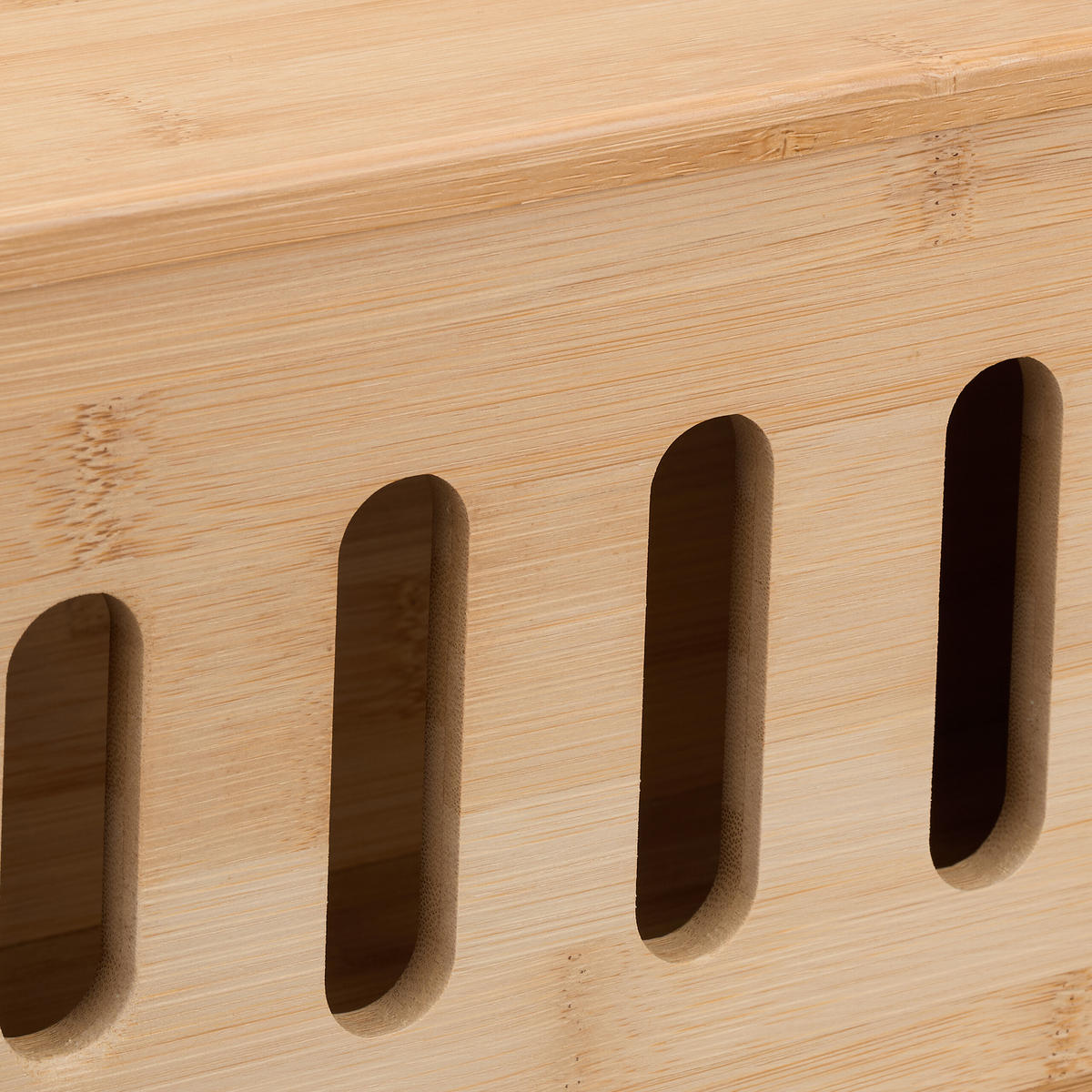 KABELBOX - Hellbraun, Holz/Textil (16/44/16.5cm) - Relaxdays