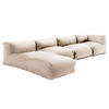 GARTENSOFA 4-tlg., Sandfarbe - Beige, Textil (85/65/160cm) - Oviala