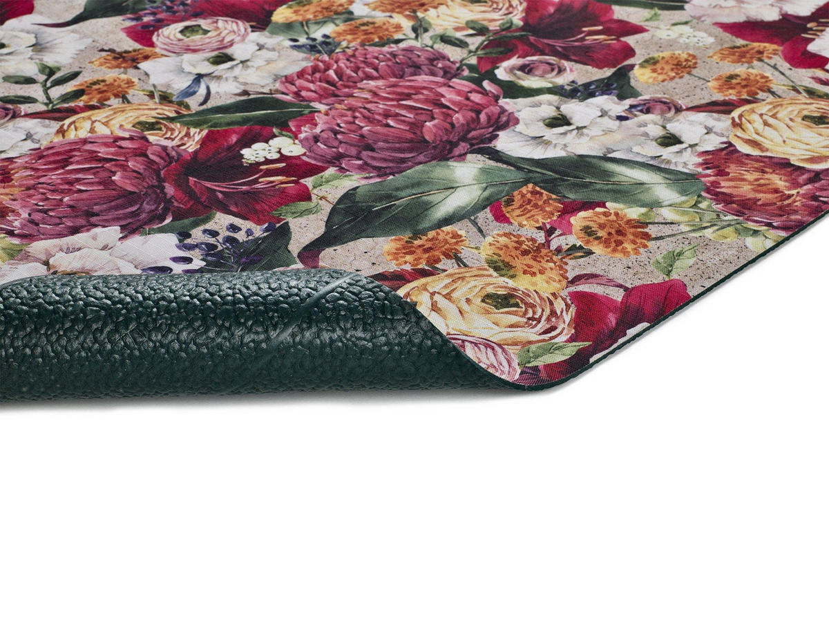 VINYL-KÜCHENTEPPICH Rot Ricci 52/100 cm - Multicolor, Kunststoff/Textil (52/100cm) - Atticgo